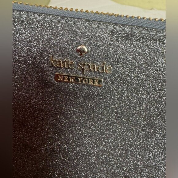 Kate Spade Lola Glitter Zippy Leather Large Zip Around Continental Wallet Clutch - Picture 6 of 16